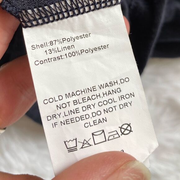 Weekend Linen Blend Too Blue Sleeveless MISSING STRING Size XL Lightweight - Picture 9 of 9